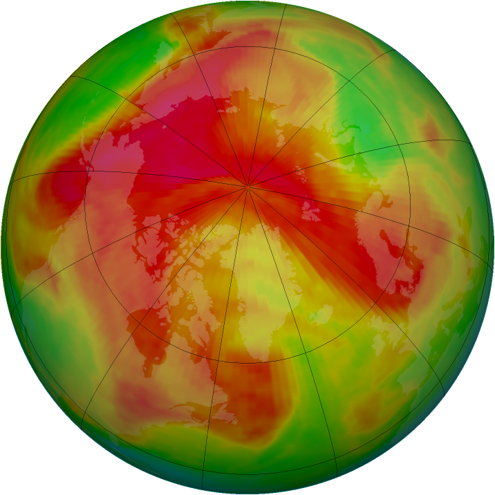 Arctic ozone map for 11 April 1982